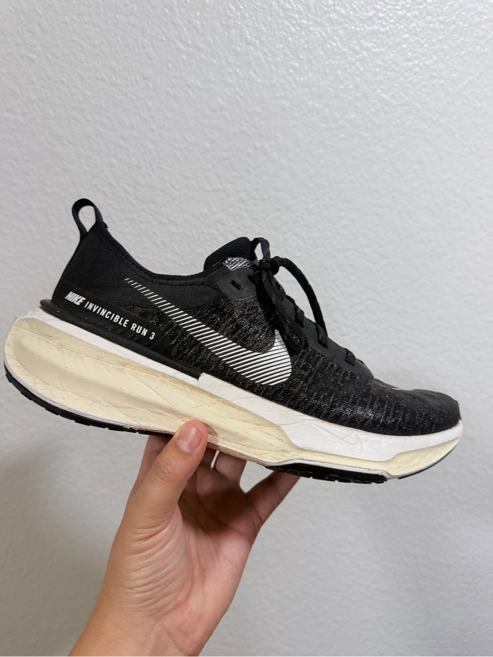 Nike Invincible Run 3 Men’s Running Shoes - Black/Cream/White